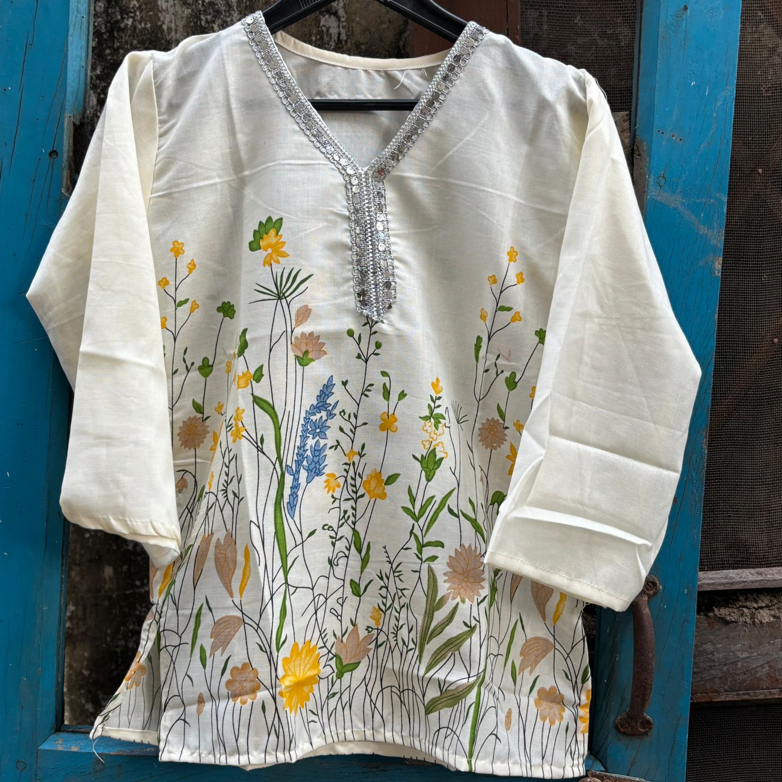 Tamalika (तमालिका) - Cotton Printed Short Kurti - Rasakriti