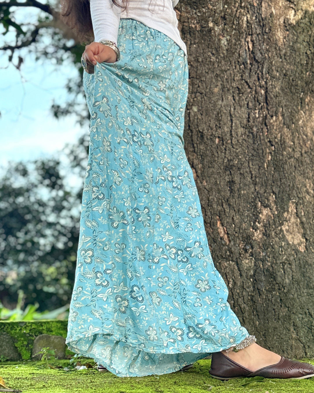 Ambar - Flared Sharara skirt for women - 100% Cotton 7 Ambar - Flared Sharara skirt for women - 100% Cotton - Image 4