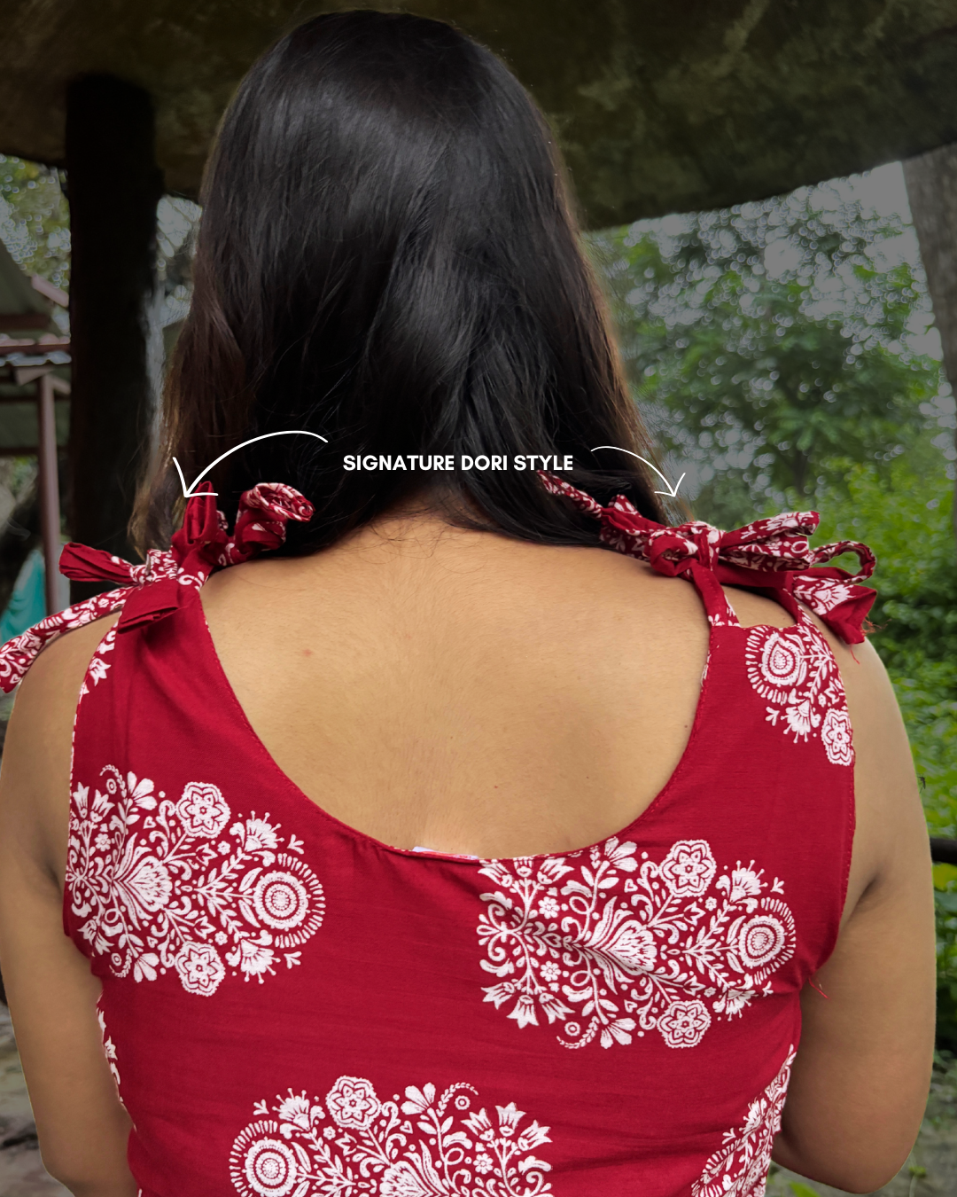 Pushpa - Women Floral Printed Deep Back Kurti 3 Pushpa - Women Floral Printed Deep Back Kurti - Image 2