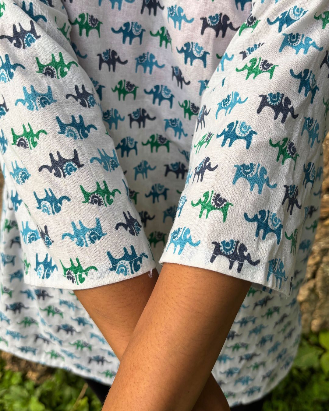 Kinda White - Printed Short Kurti - Image 5