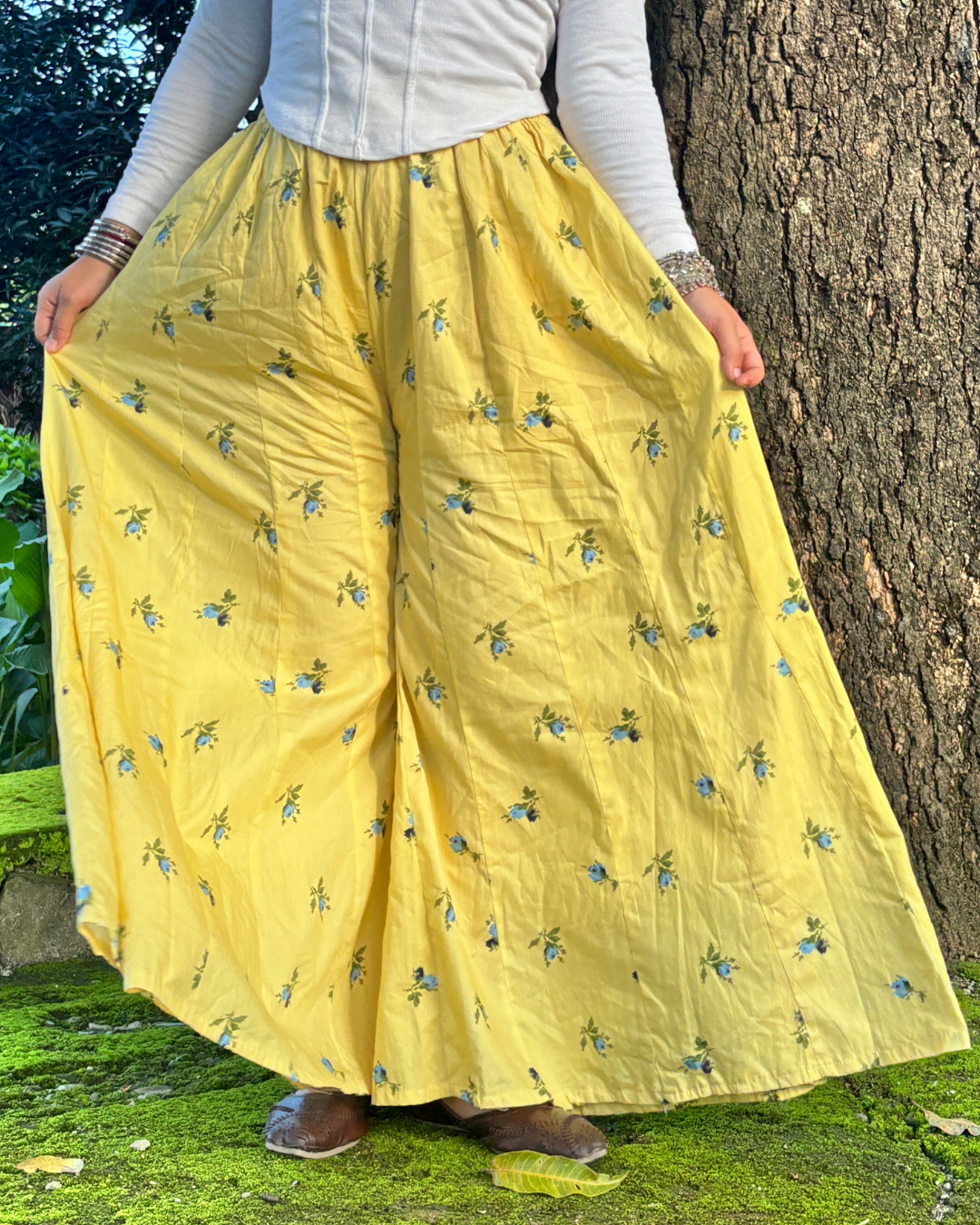 Kanak - Flared Sharara skirt for women - 100% Cotton - Image 5