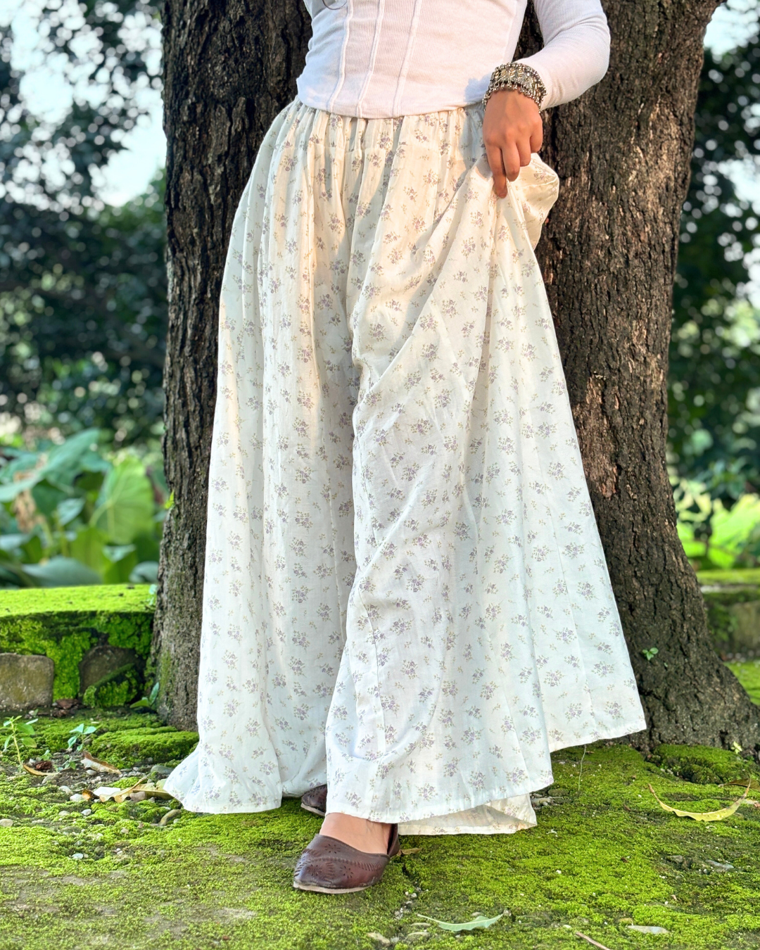 Shivani - Flared Sharara skirt for women - 100% Cotton 5 Shivani - Flared Sharara skirt for women - 100% Cotton - Image 3