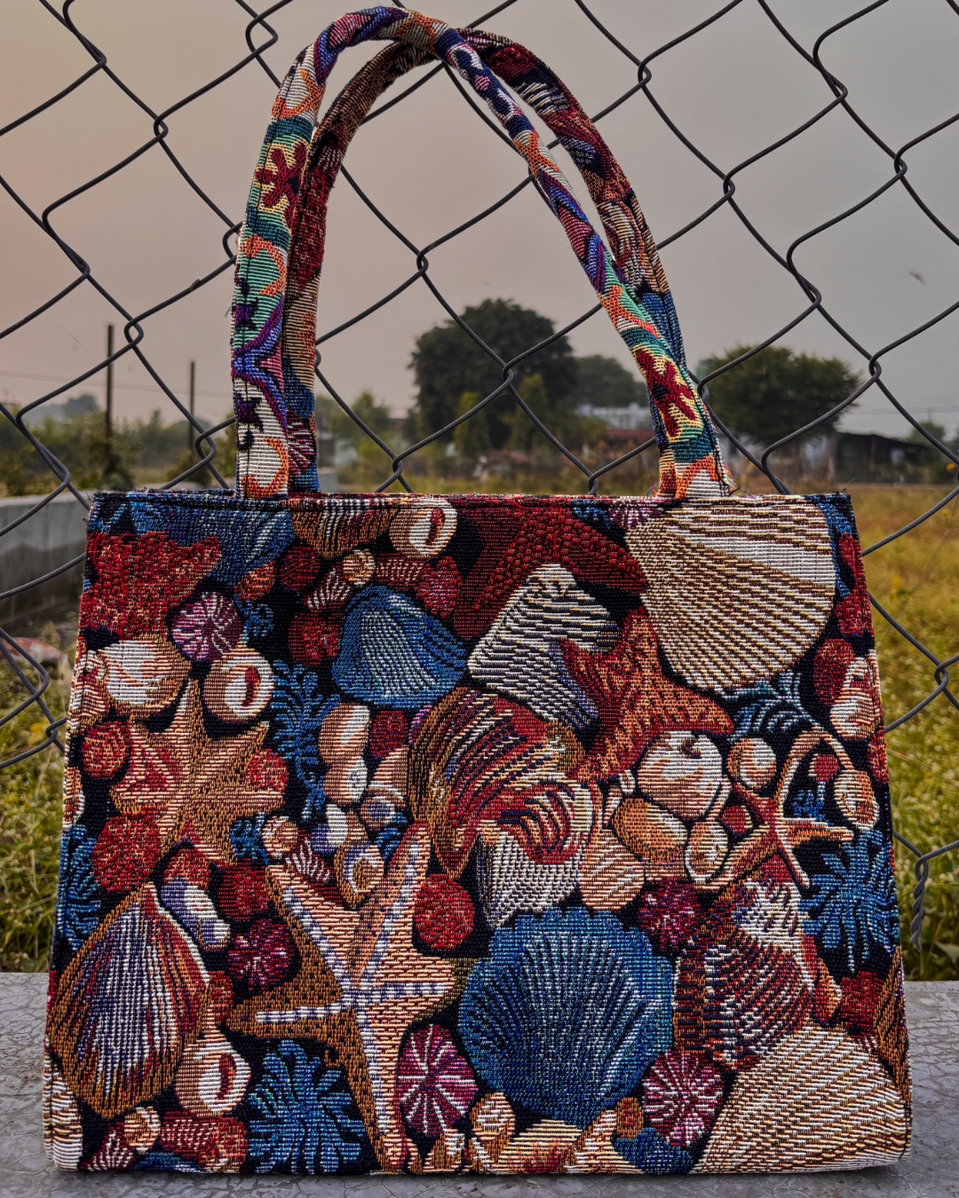 Samudraa Tote Bag | Hand Embroidered, Multicolor, Lightweight Build 5 Samudraa Tote Bag | Hand Embroidered, Multicolor, Lightweight Build - Image 3